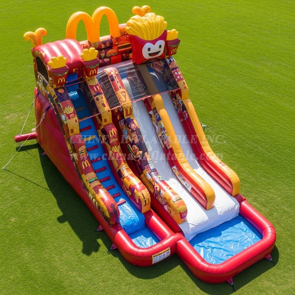 T8-7316 McDonald Theme Inflatable Water Slide