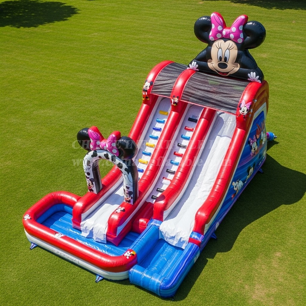 T8-7322 Mickey & Minnie Theme Inflatable Water Slide