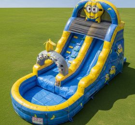 T8-7336 Minions Theme Inflatable Water Slide