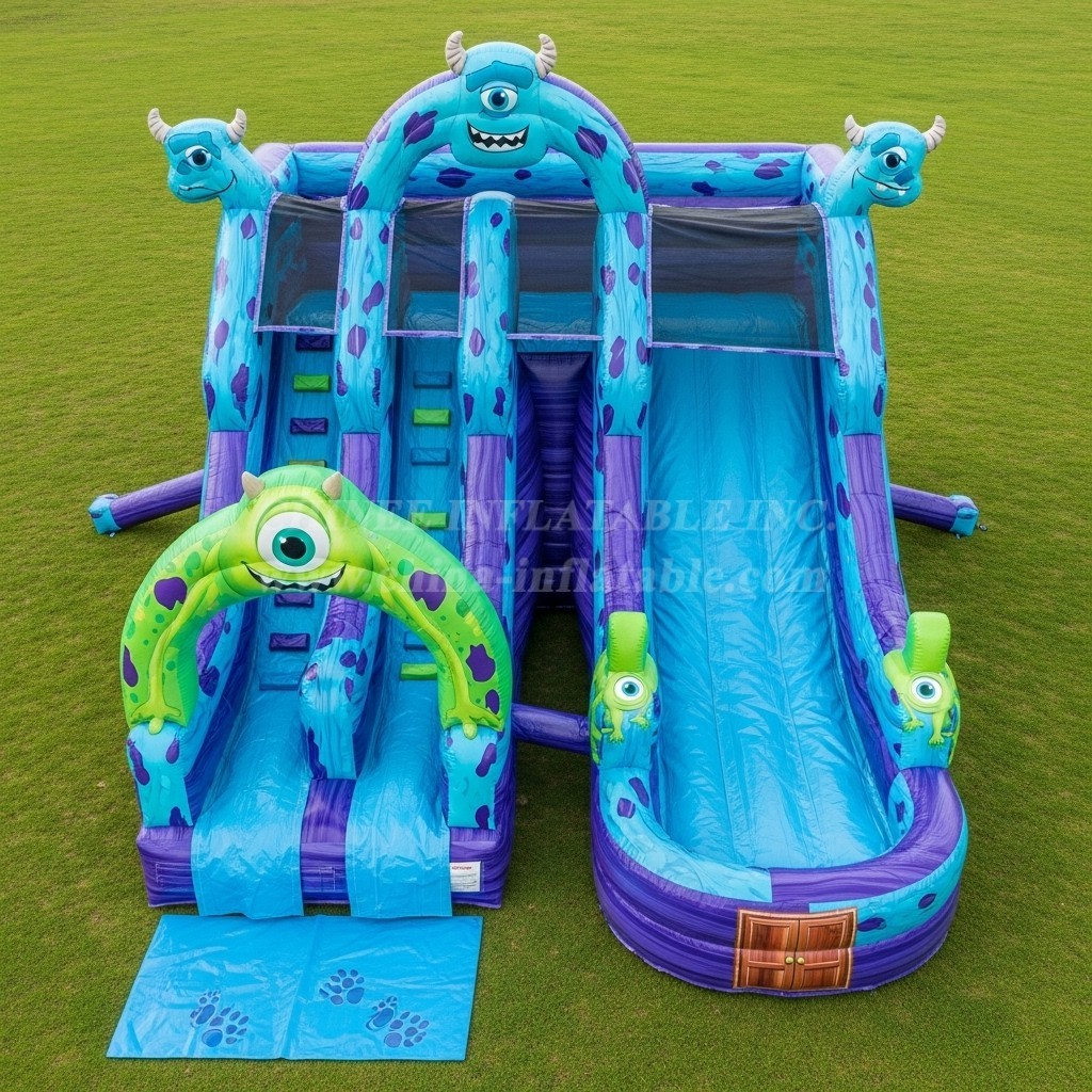 T8-7347 Monsters Inc Theme Inflatable Water Slide