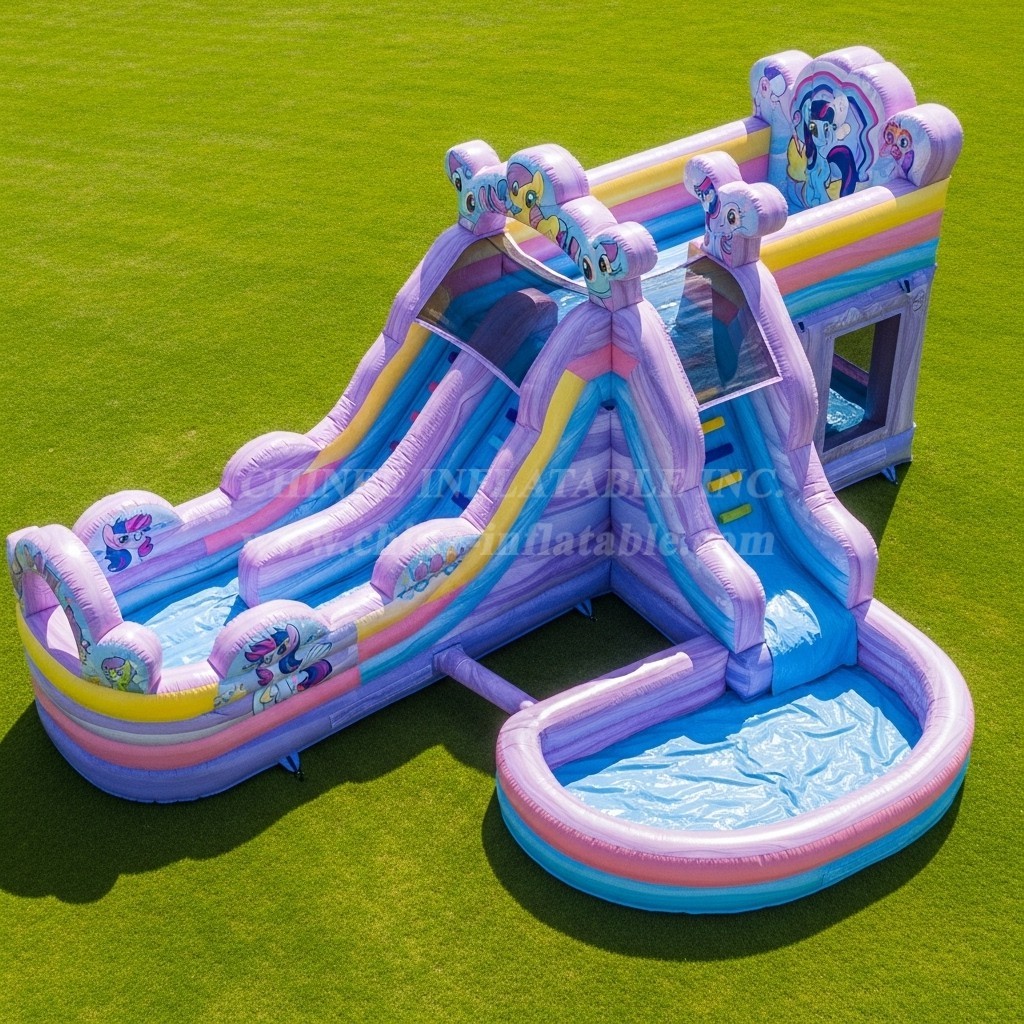T8-7352 My Little Pony Theme Inflatable Water Slide