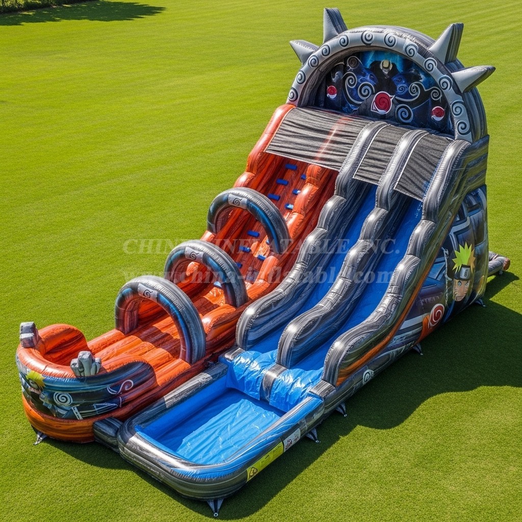 T8-7356 Naruto Theme Inflatable Water Slide