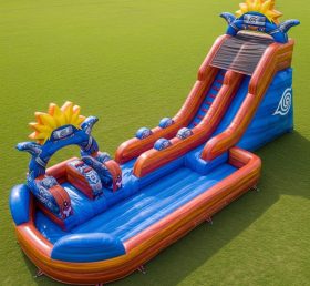 T8-7362 Naruto Theme Inflatable Water Slide