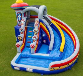T8-7381 Paw Patrol Theme Inflatable Water Slide