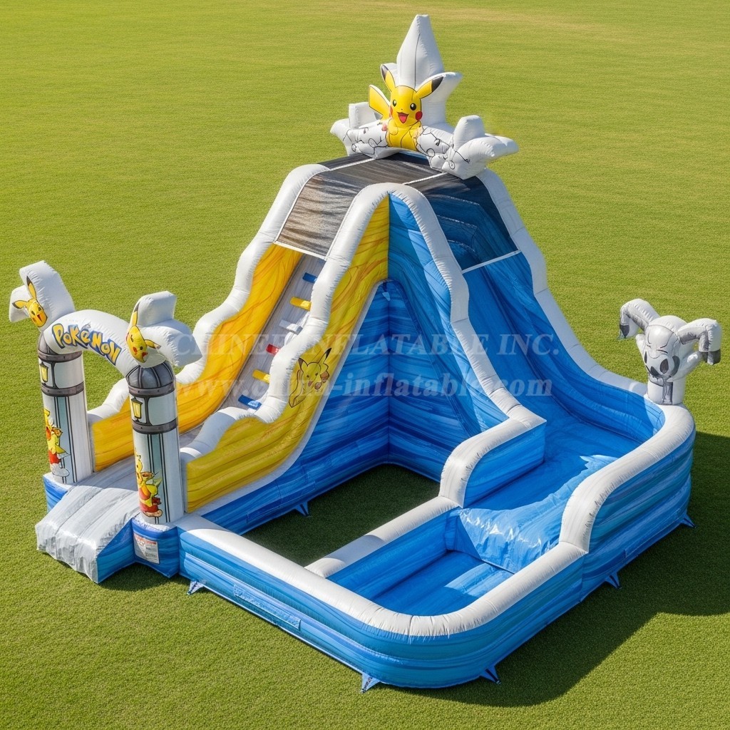 T8-7403 Pokemon Theme Inflatable Water Slide