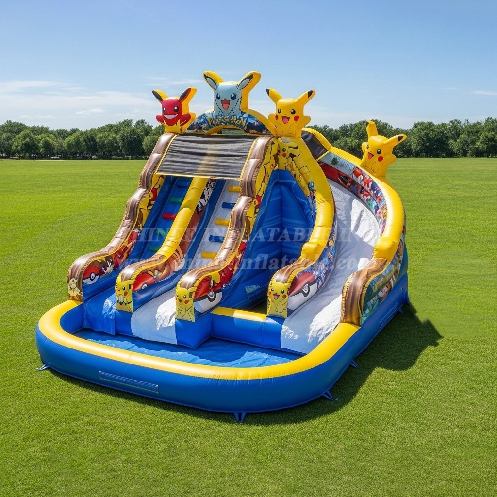 T8-7406 Pokemon Theme Inflatable Water Slide