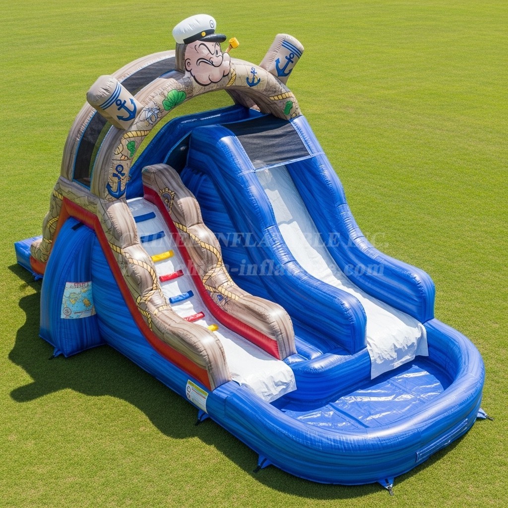 T8-7412 Popeye Theme Inflatable Water Slide
