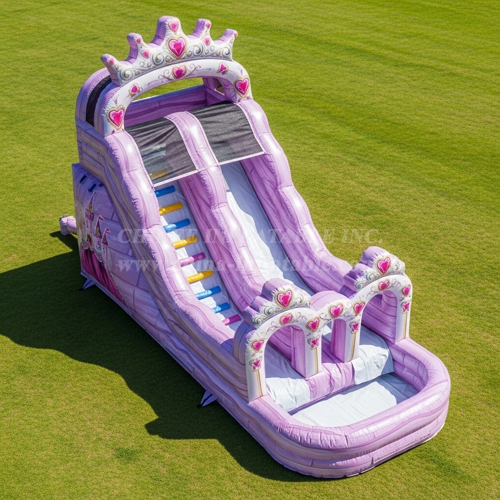 T8-7425 Princess Parties Theme Inflatable Water Slide