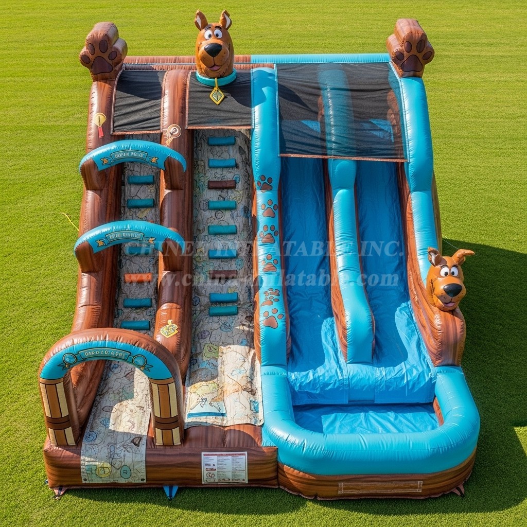 T8-7439 Scooby-Doo Theme Inflatable Water Slide