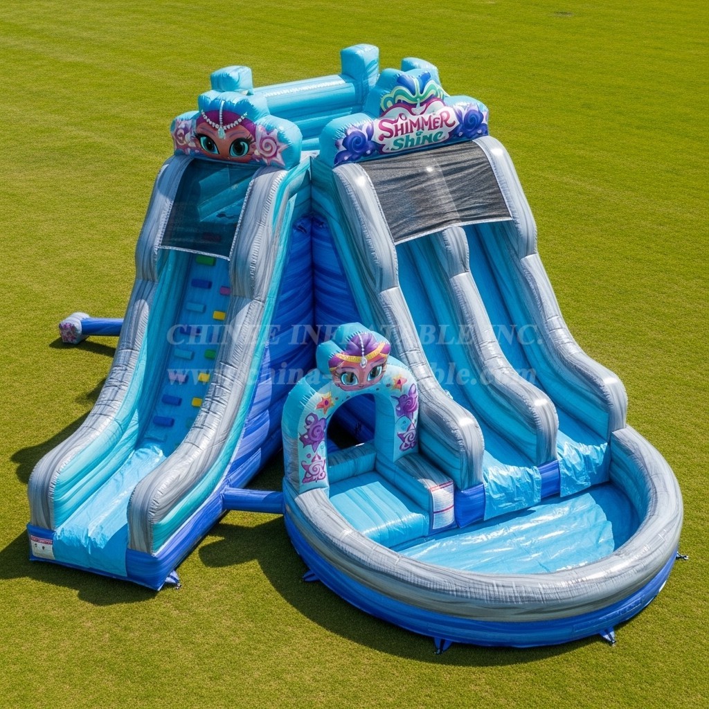 T8-7450 Shimmer & Shine Theme Inflatable Water Slide