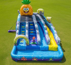 T8-7486 SpongeBob Theme Inflatable Water Slide
