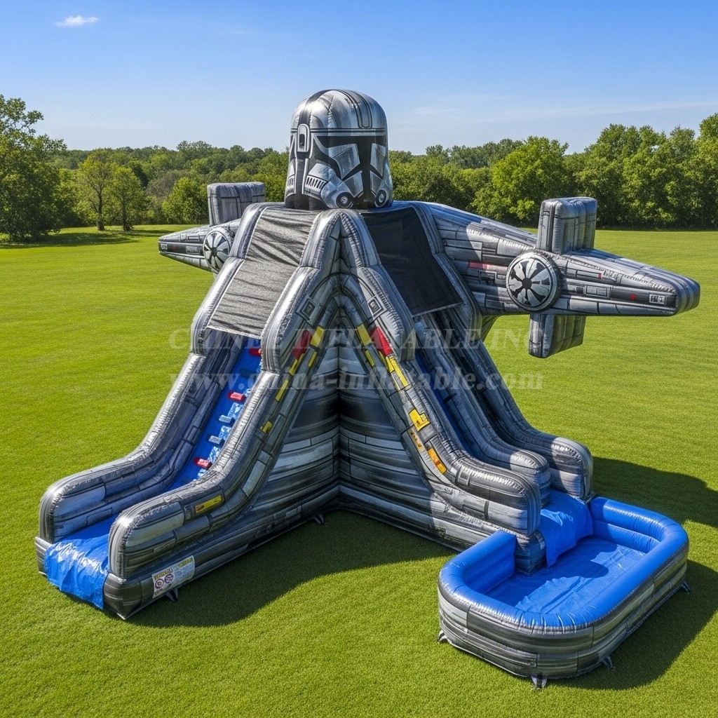 T8-7489 Star Wars Theme Inflatable Water Slide