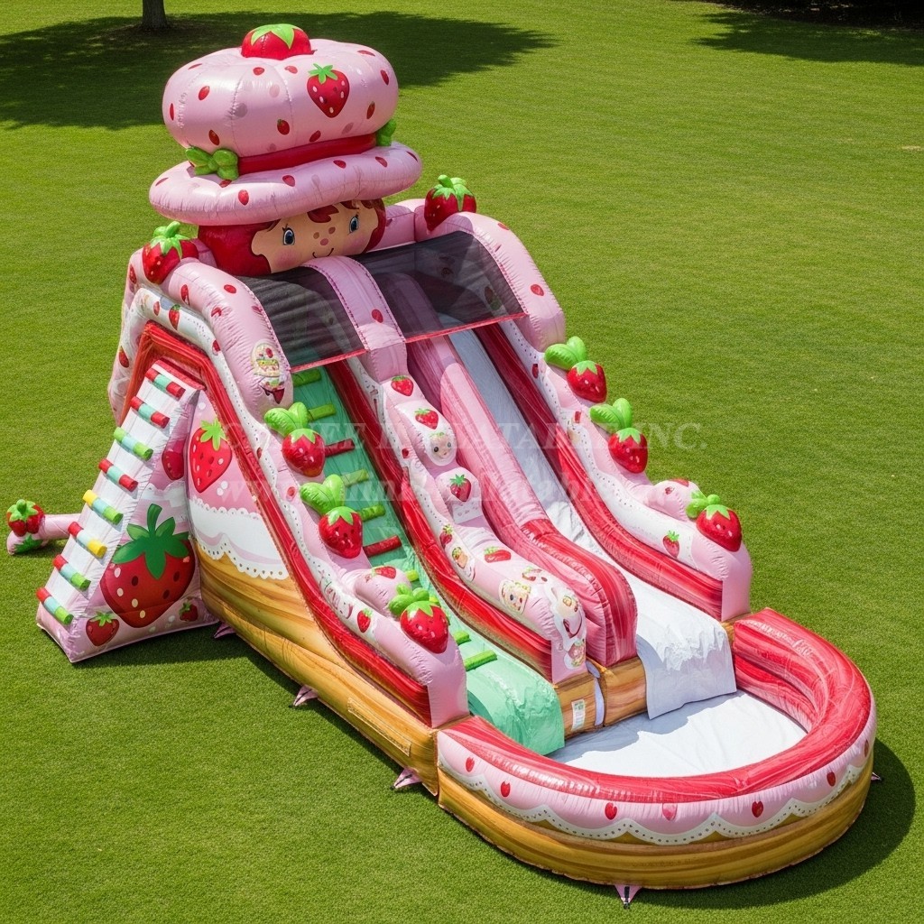 T8-7495 Strawberry Shortcake Theme Inflatable Water Slide