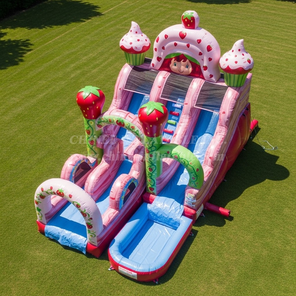 T8-7496 Strawberry Shortcake Theme Inflatable Water Slide