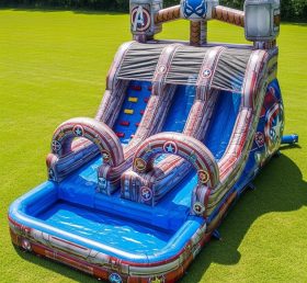 T8-7523 The Avengers Theme Inflatable Water Slide