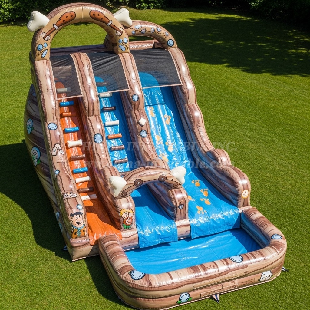 T8-7530 The Flintstones Theme Inflatable Water Slide
