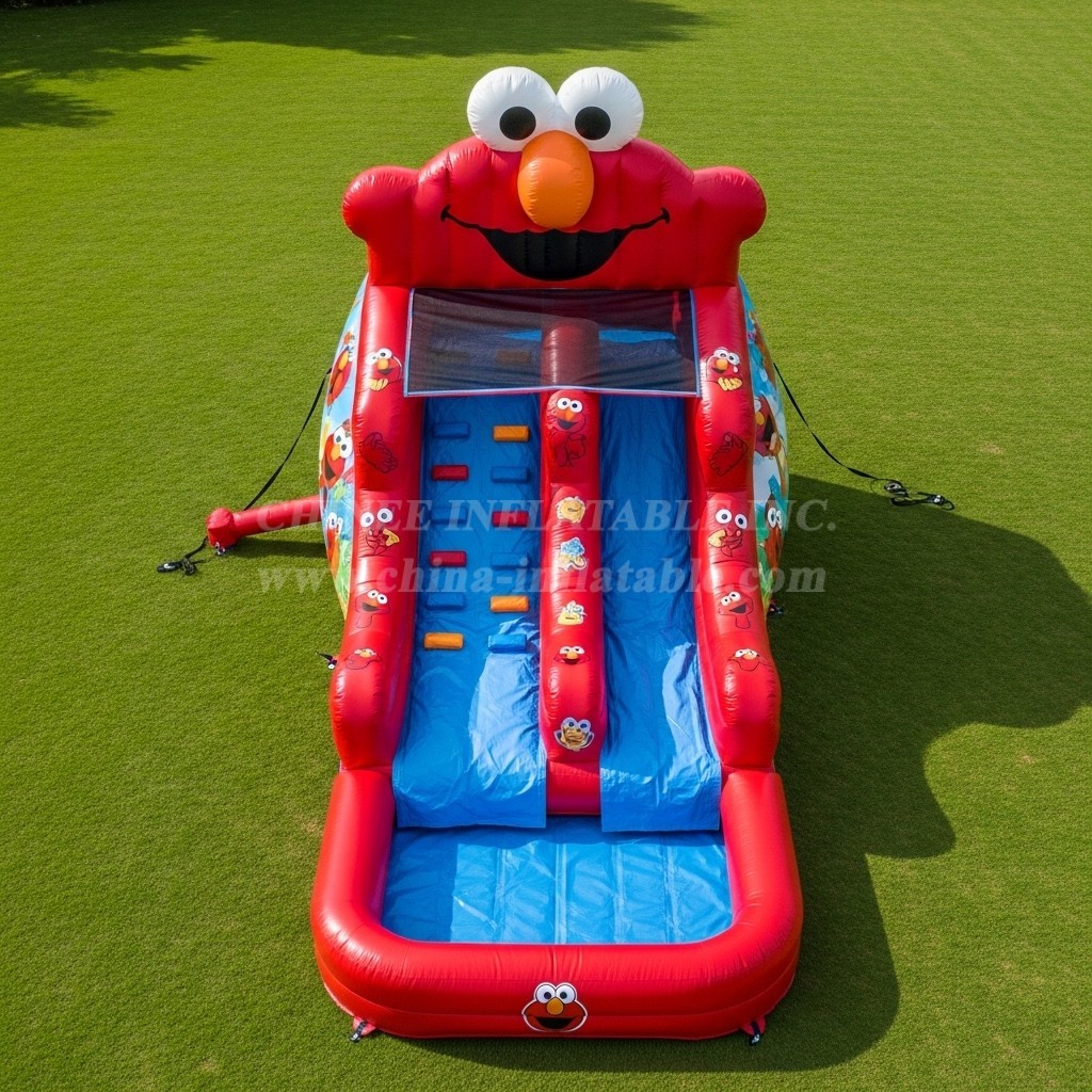 T8-7566 Tickle Me Elmo Theme Inflatable Water Slide