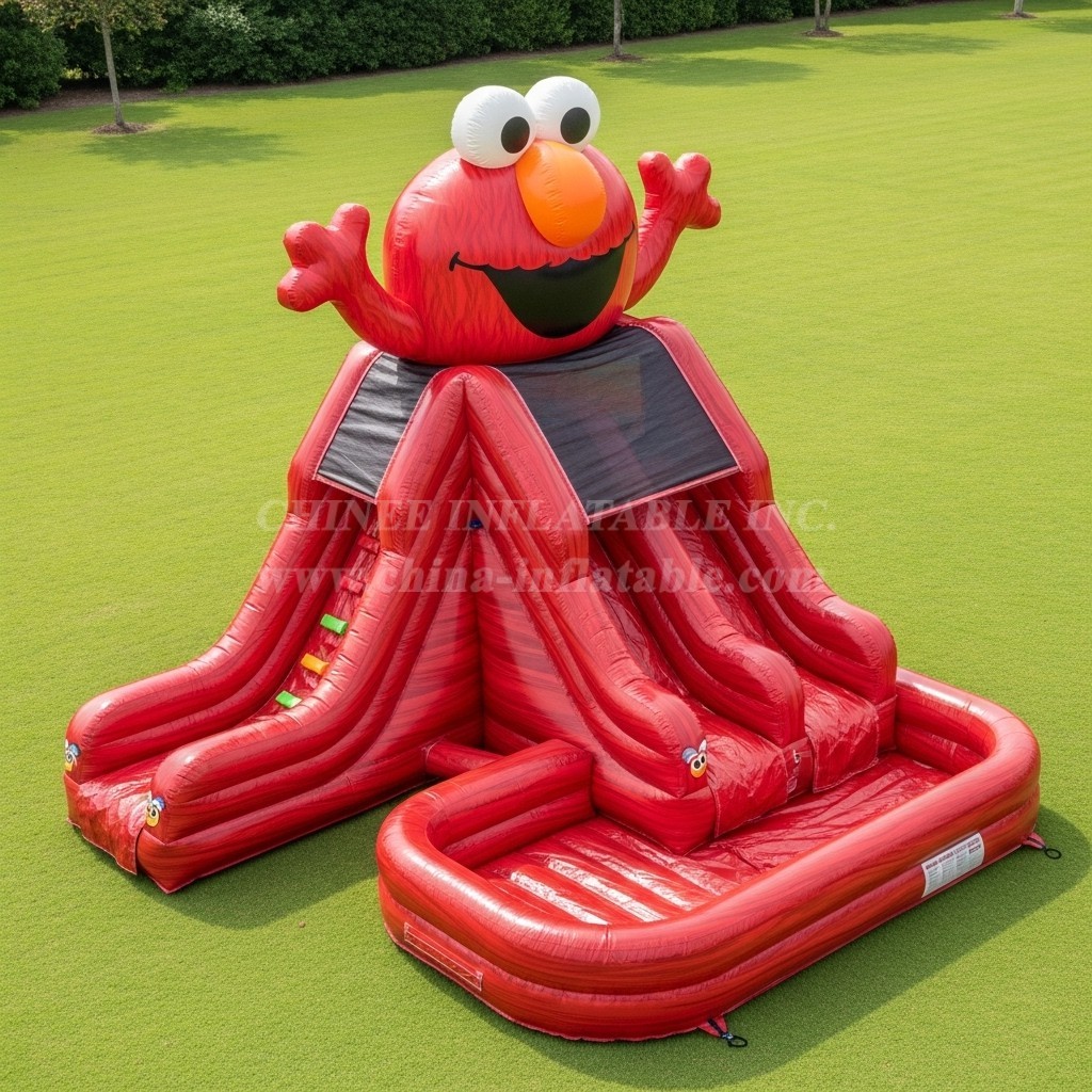 T8-7567 Tickle Me Elmo Theme Inflatable Water Slide