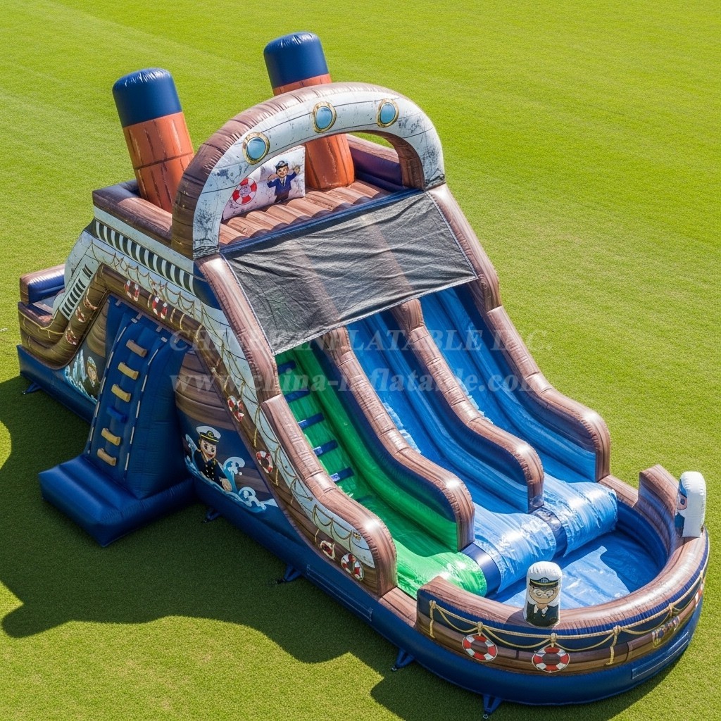 T8-7580 Titanic Theme Inflatable Water Slide