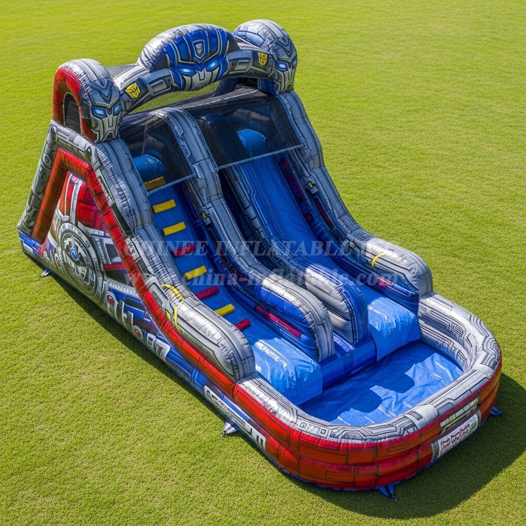 T8-7599 Transformers Theme Inflatable Water Slide