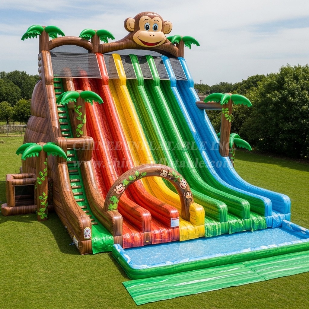 T8-7690 Monkey Theme Giant Slide