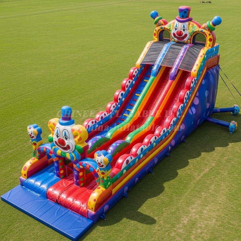 T8-7743 Clown Theme Inflatable Slide