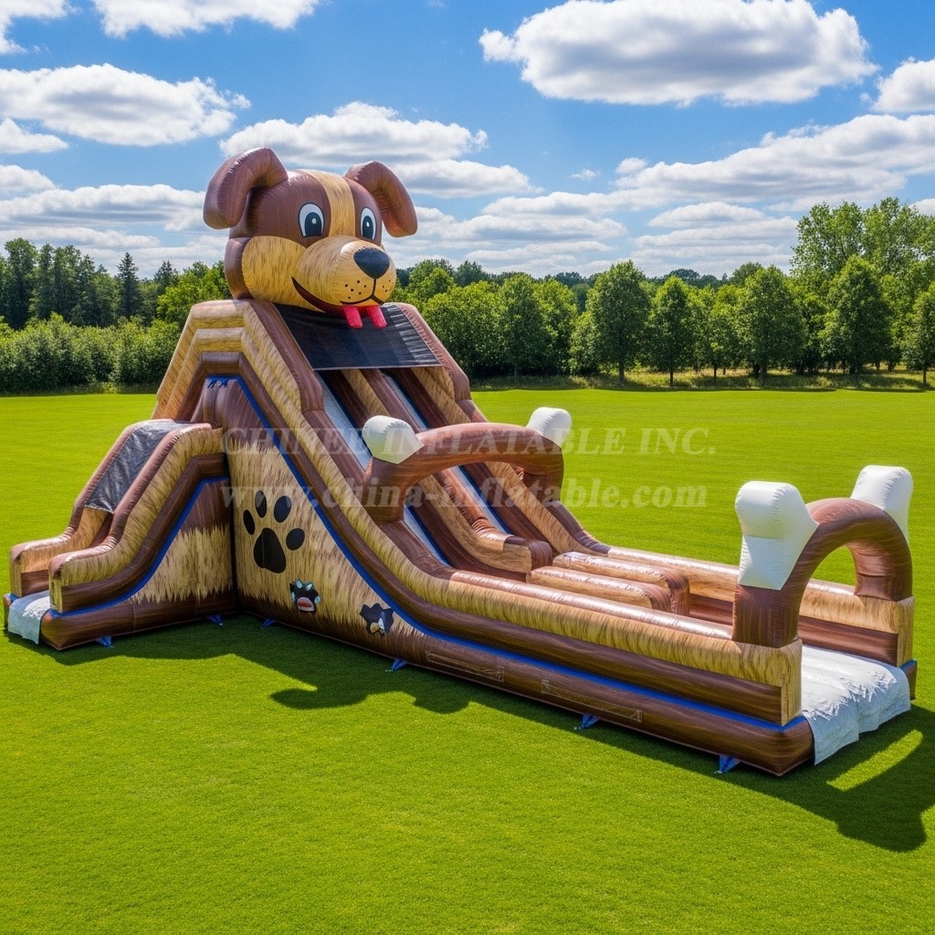 T8-7752 Dog Theme Inflatable Slide