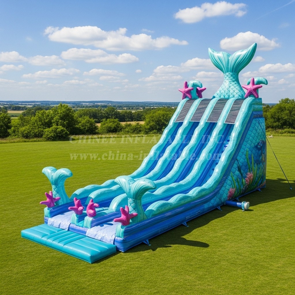 T8-7788 Mermaid Theme Inflatable Slide
