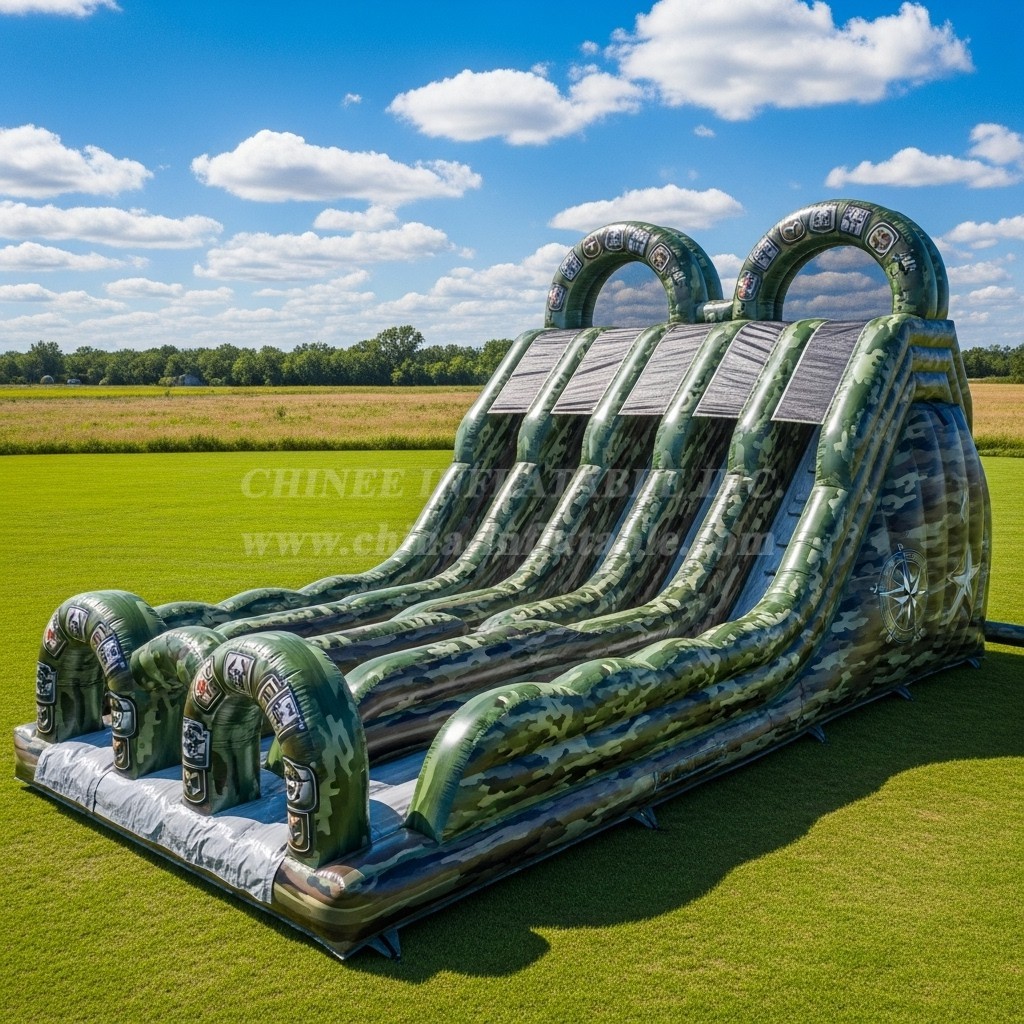 T8-7791 Military Style Theme Inflatable Slide