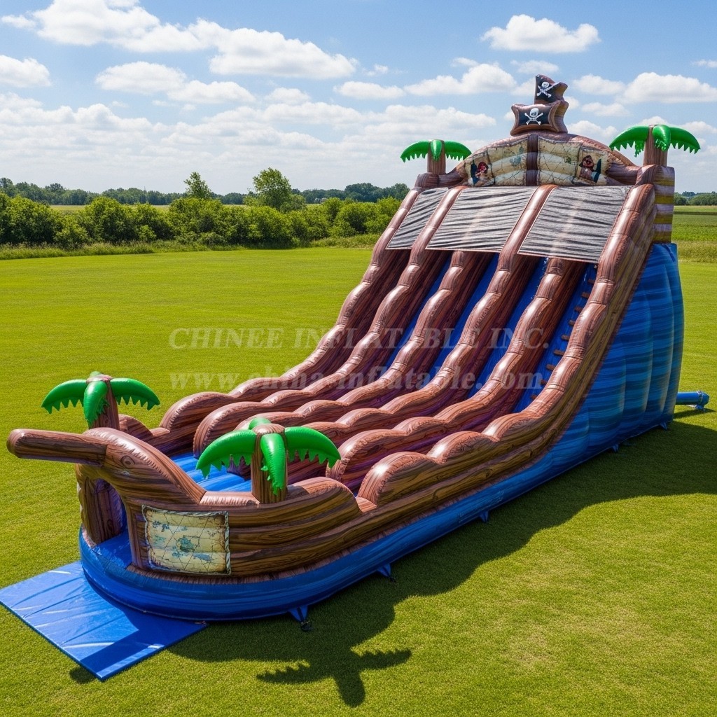 T8-7807 Pirates Theme Inflatable Slide