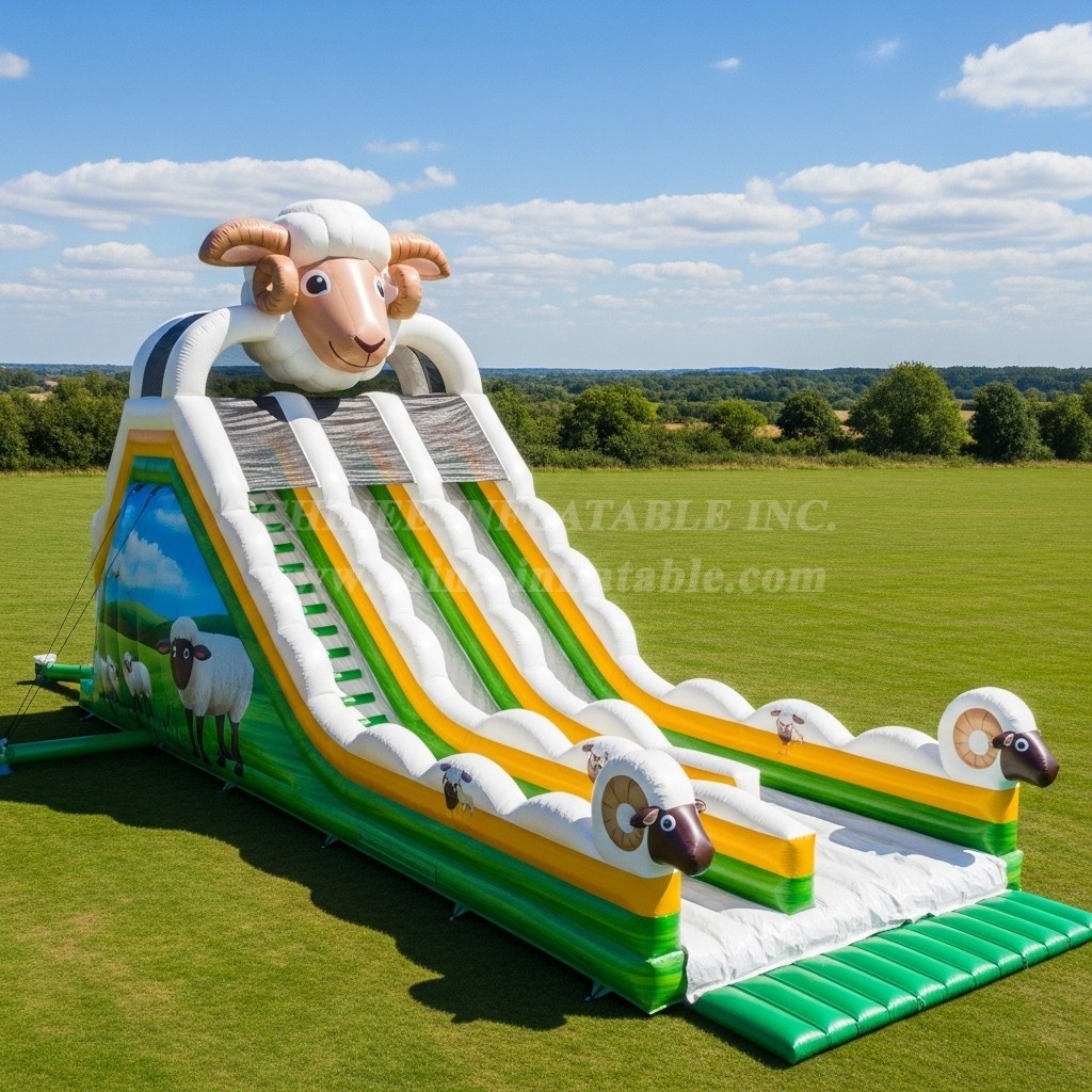 T8-7816 Sheep Theme Inflatable Slide