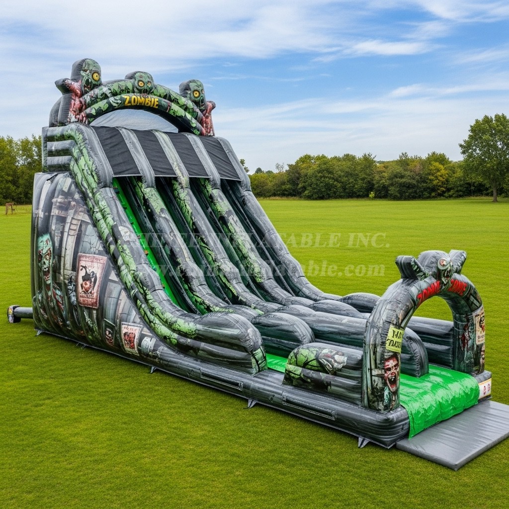 T8-7826 Zombie Theme Inflatable Slide