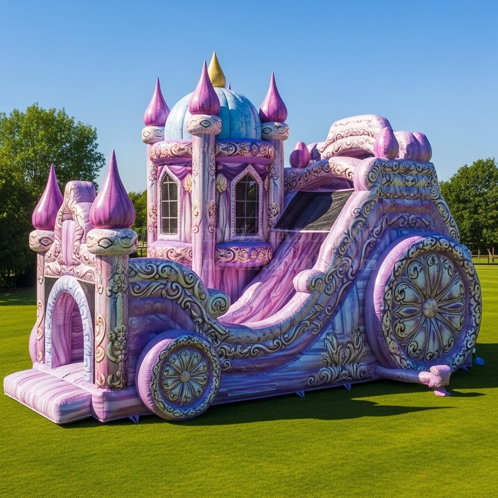 T8-8747 Princess Carriage Inflatable Combo