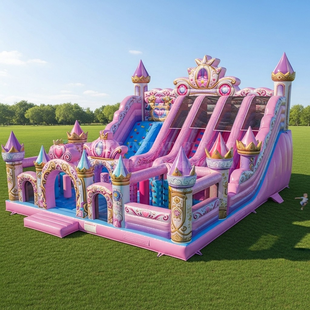 T8-8749 Princess Castle Inflatable Combo Slide