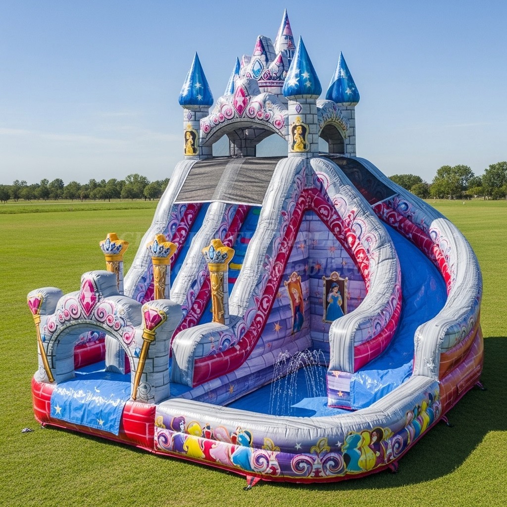 T8-8764 Princess Castle Inflatable Water Slide