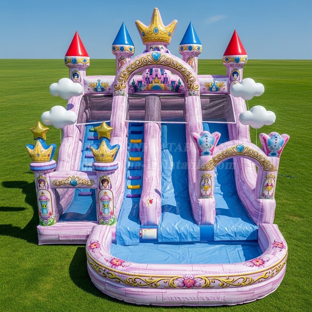 T8-8766 Princess Castle Inflatable Water Slide