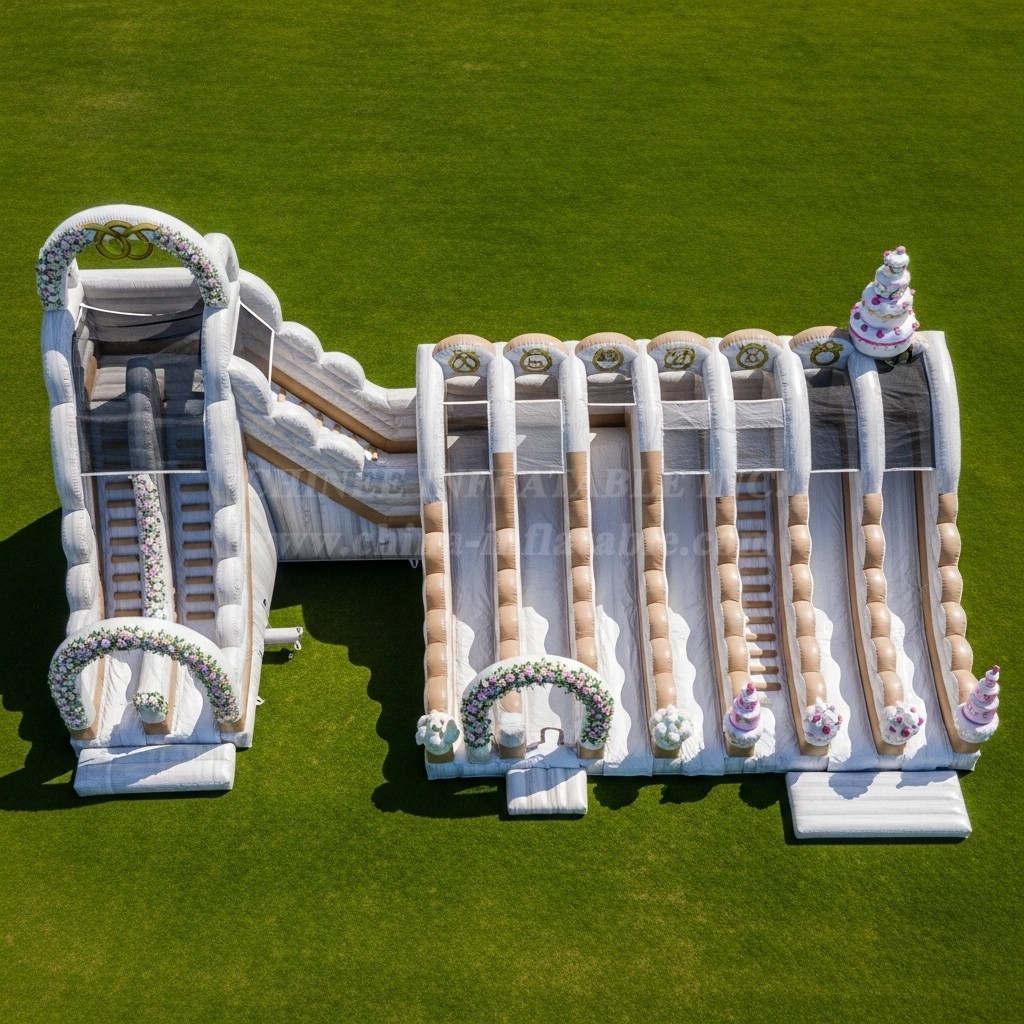 T8-8784 Weddings Inflatable Dry Slide