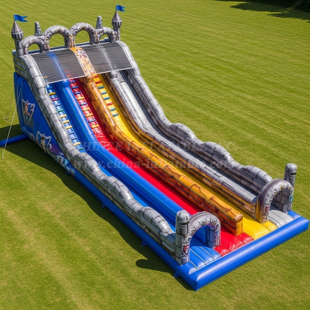 T8-8886 Knight Inflatable Dry Slide