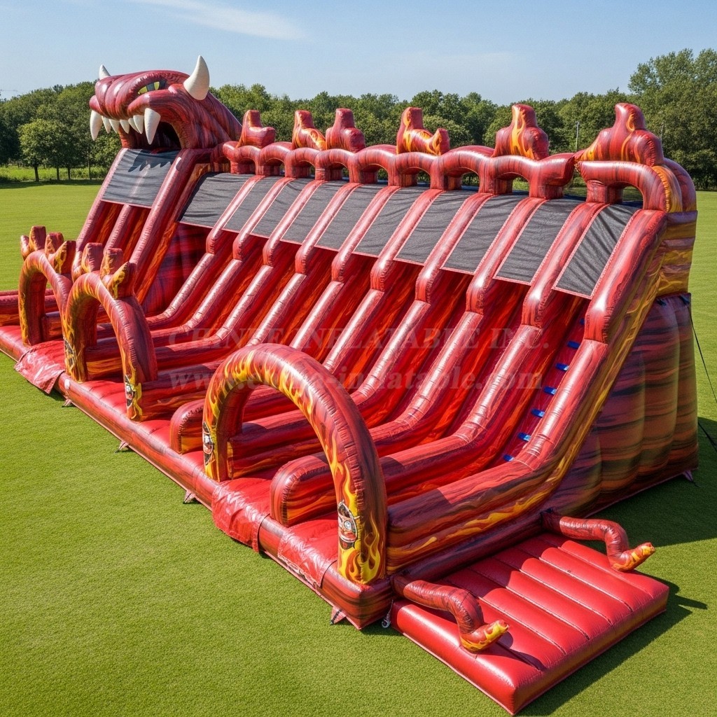 T8-8894 Blaze Monster Inflatable Dry Slide