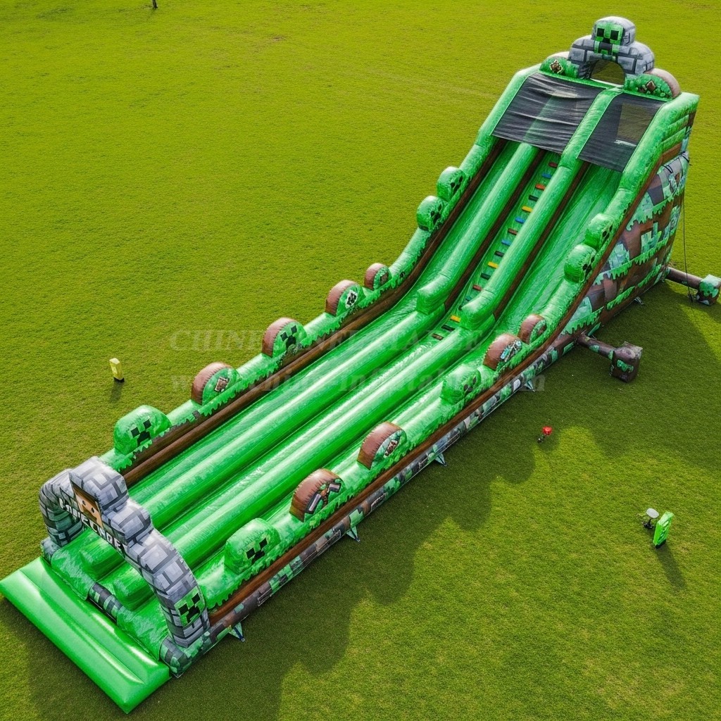 T8-8899 Minecraft Inflatable Dry Slide