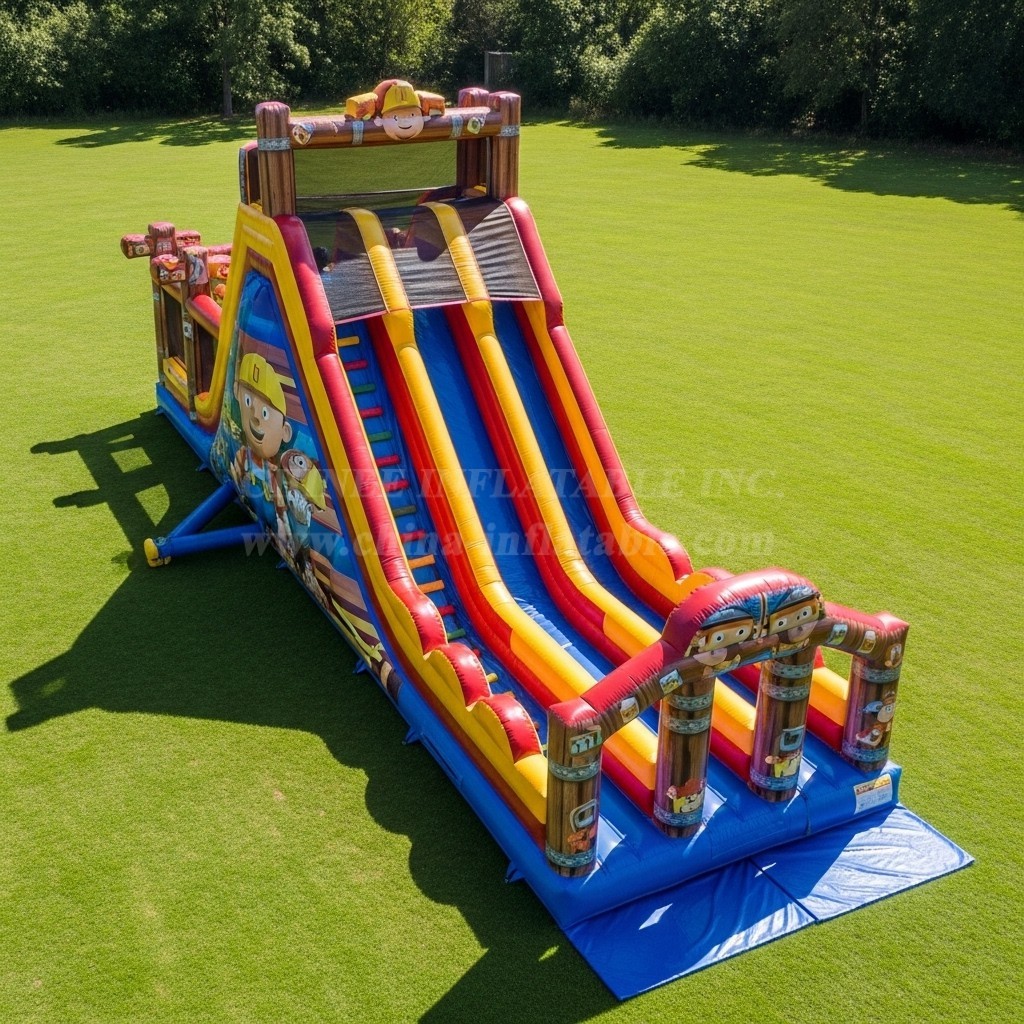 T8-8904 Bob the Builder Inflatable Dry Slide