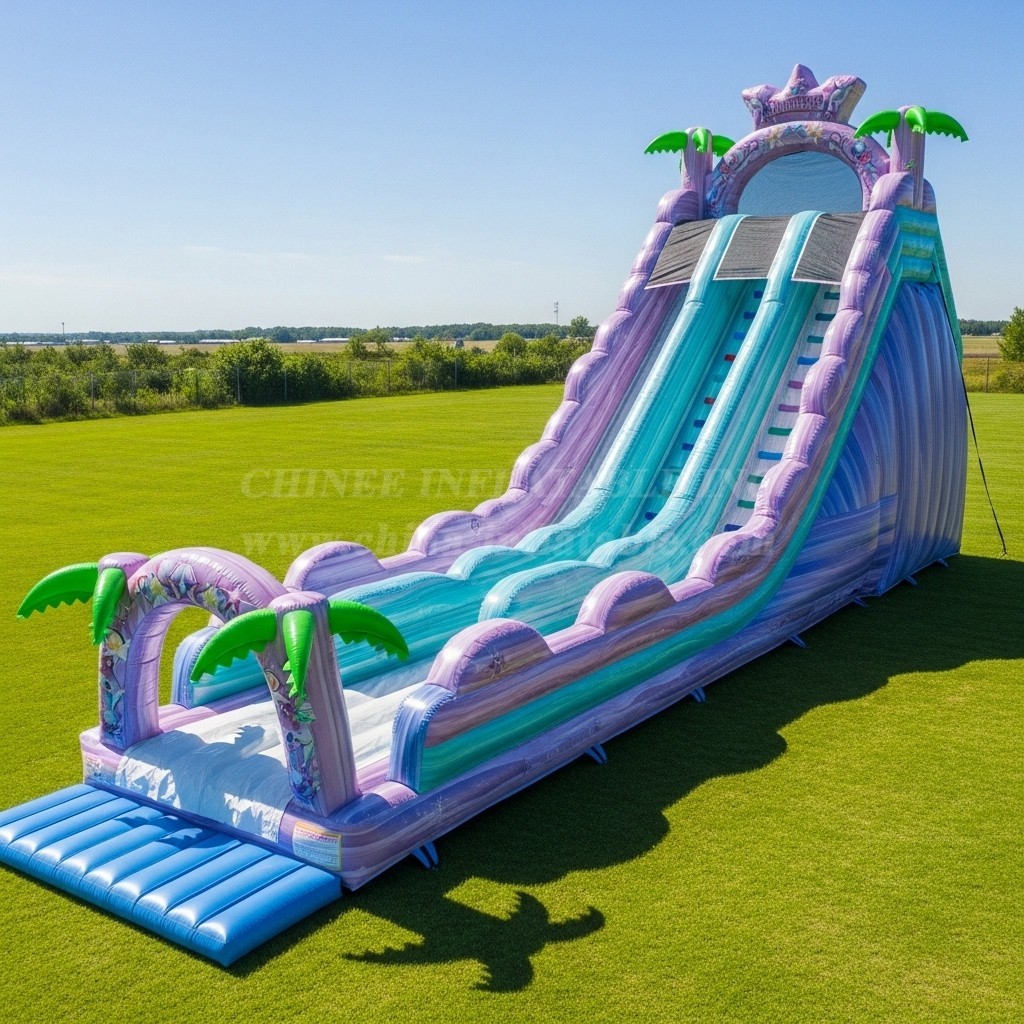 T8-8918 Shimmer & Shine Tropical Inflatable Water Slide