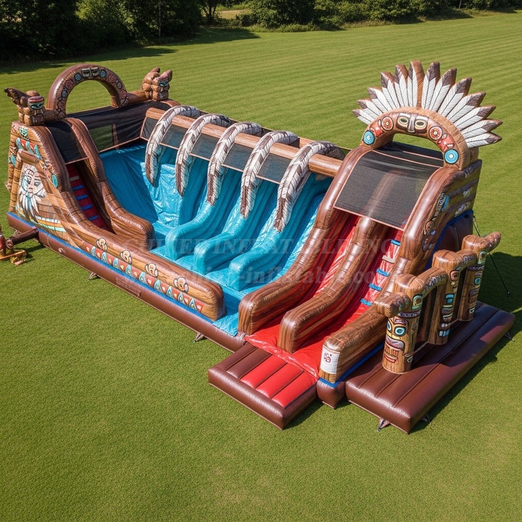 T8-8920 American Indian Inflatable Dry Slide