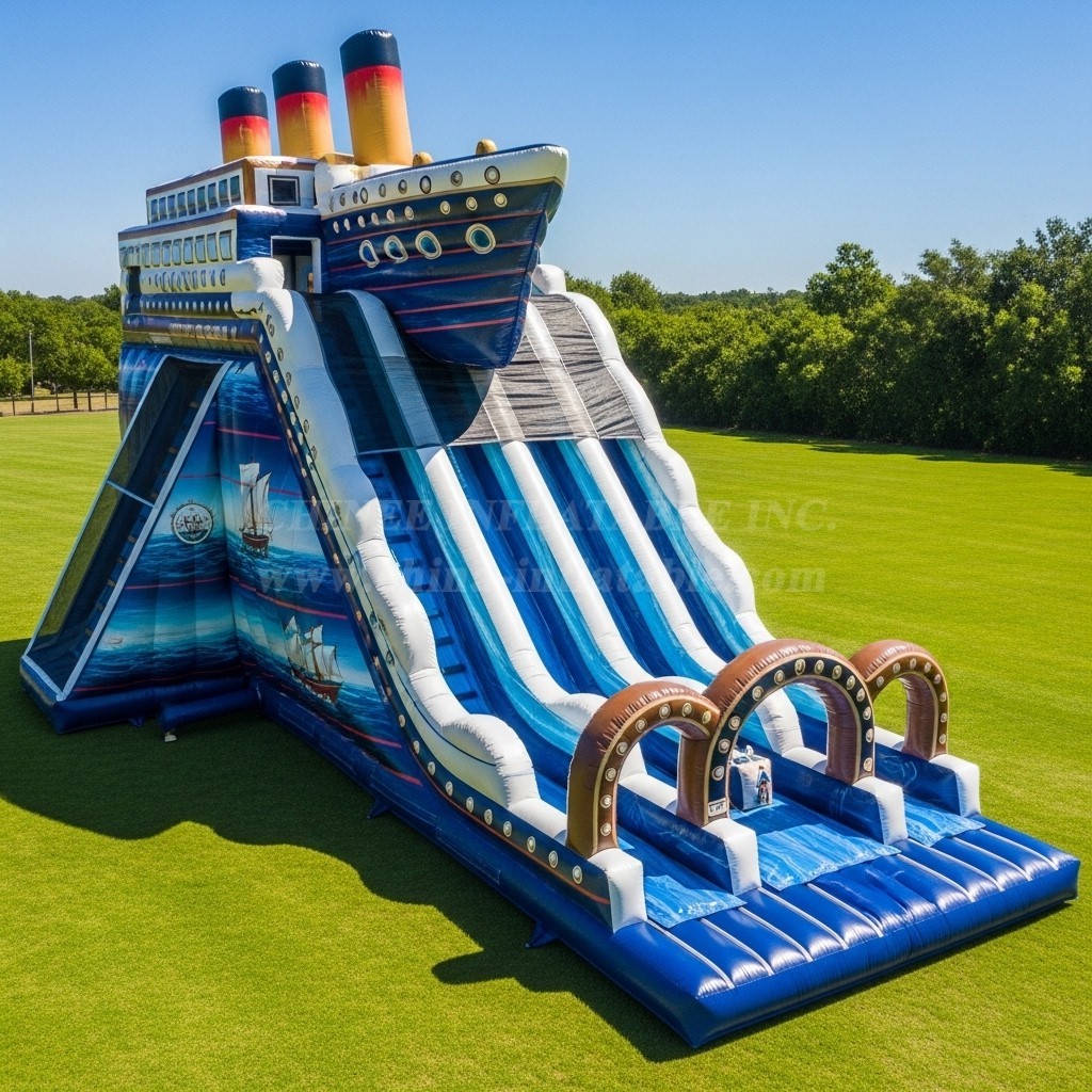T8-8927 Titanic Inflatable Dry Slide