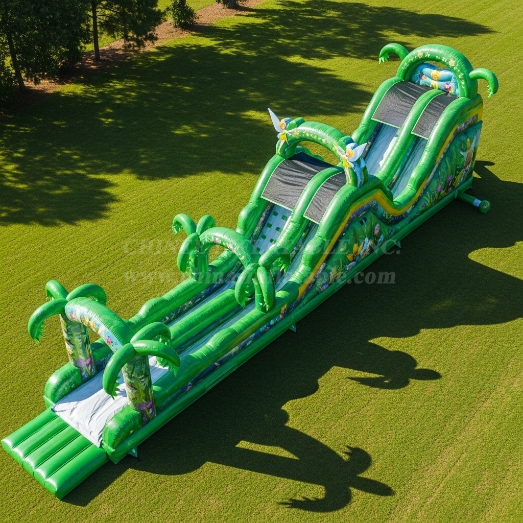T8-8937 Tinker Bell Jungle Theme Inflatable Dry Slide