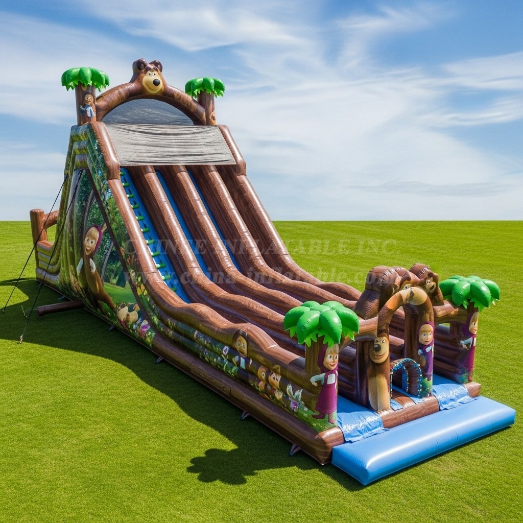 T8-8938 Masha and The Bear Inflatable Slide