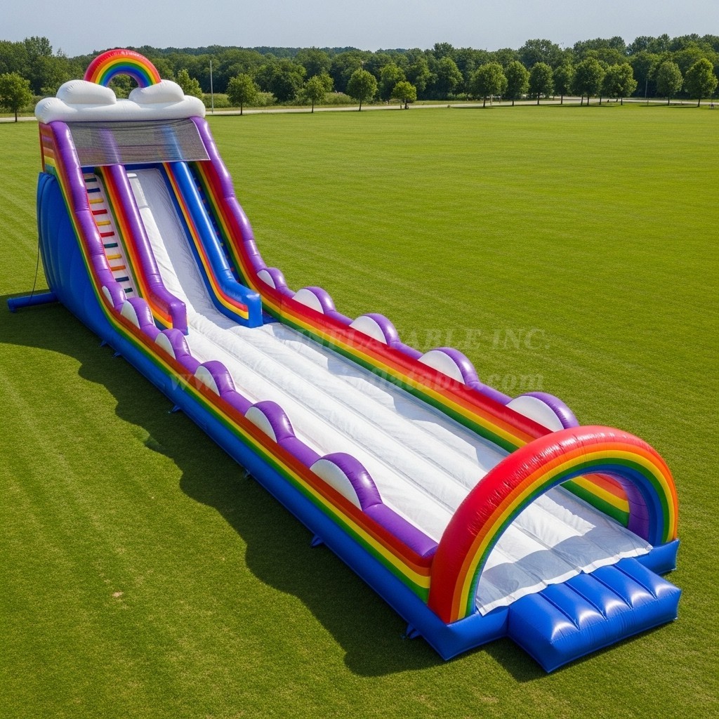 T8-8944 Rainbow Inflatable Dry Slide