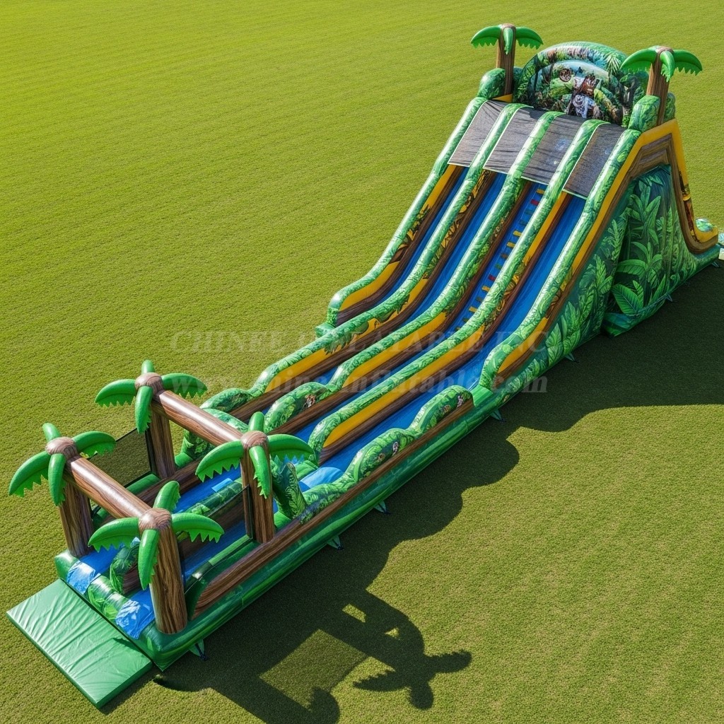 T8-8964 Jungle Theme Inflatable Dry Slide