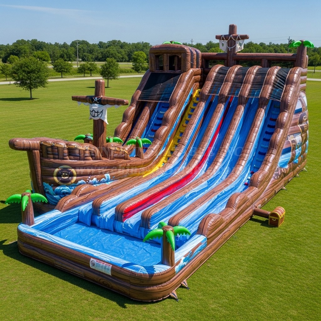 T8-8982 Pirates Inflatable Water Slide