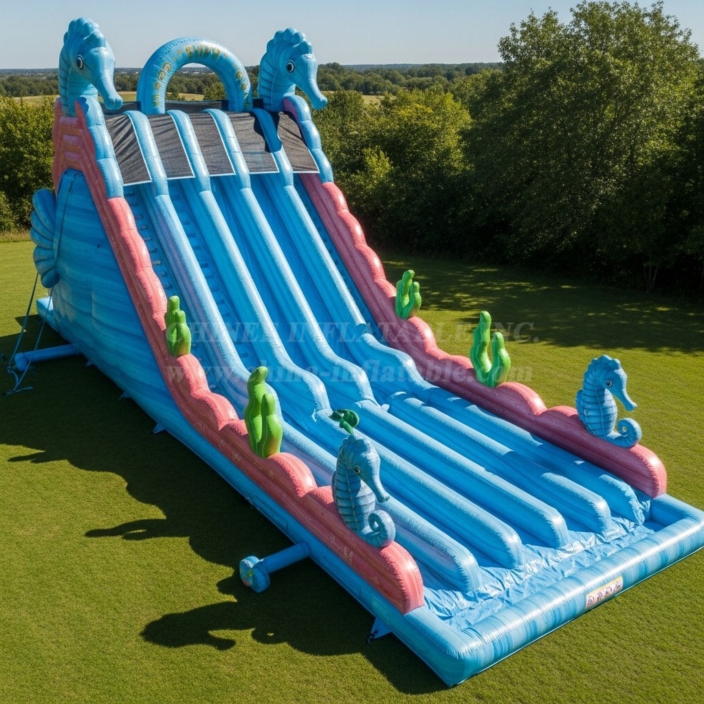 T8-8996 Ocean Theme Inflatable Dry Slide